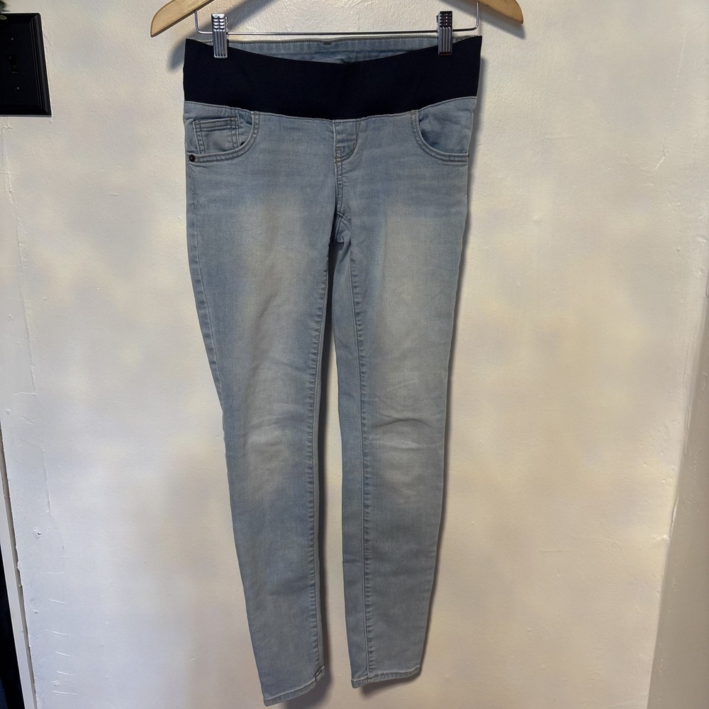 Old Navy Maternity Skinny Jeans LIGHTWash Low Panel Denim Blue Size 1R